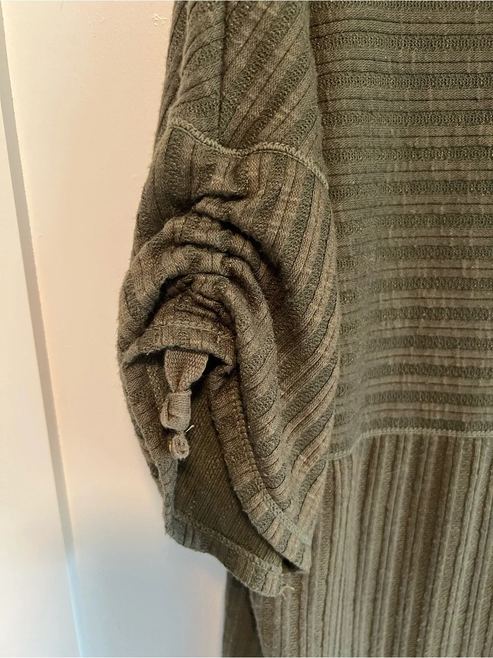 Max Studio Olive Ribbed Knit Dress - Picture 2 of 5
